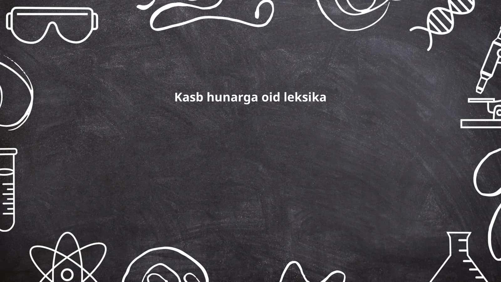 Kasb hunarga oid leksika