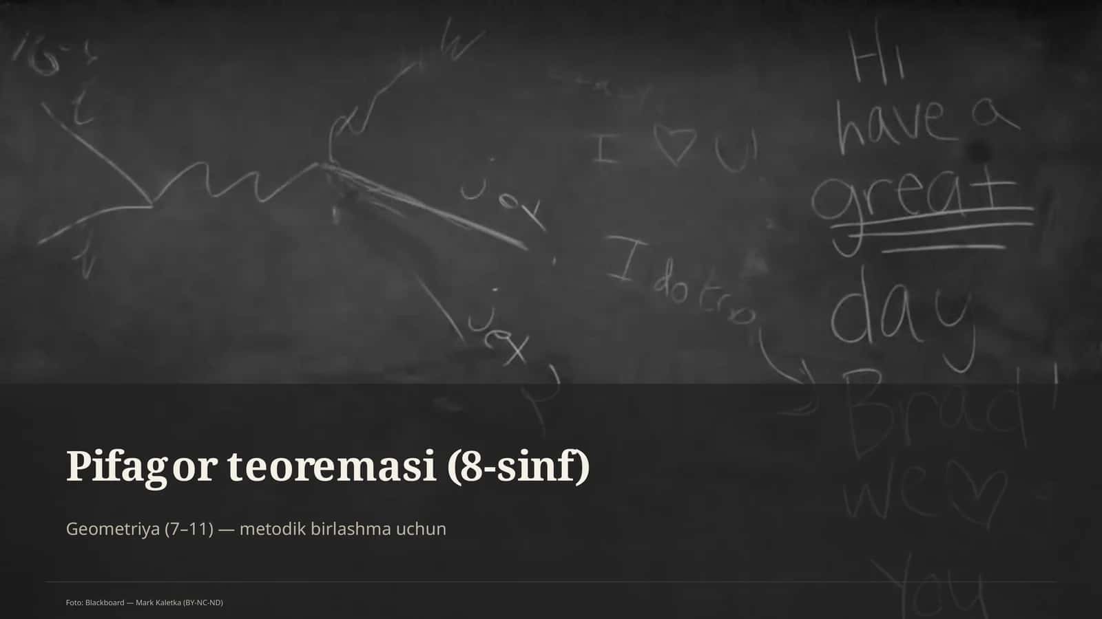 Pifagor teoremasi (8-sinf)