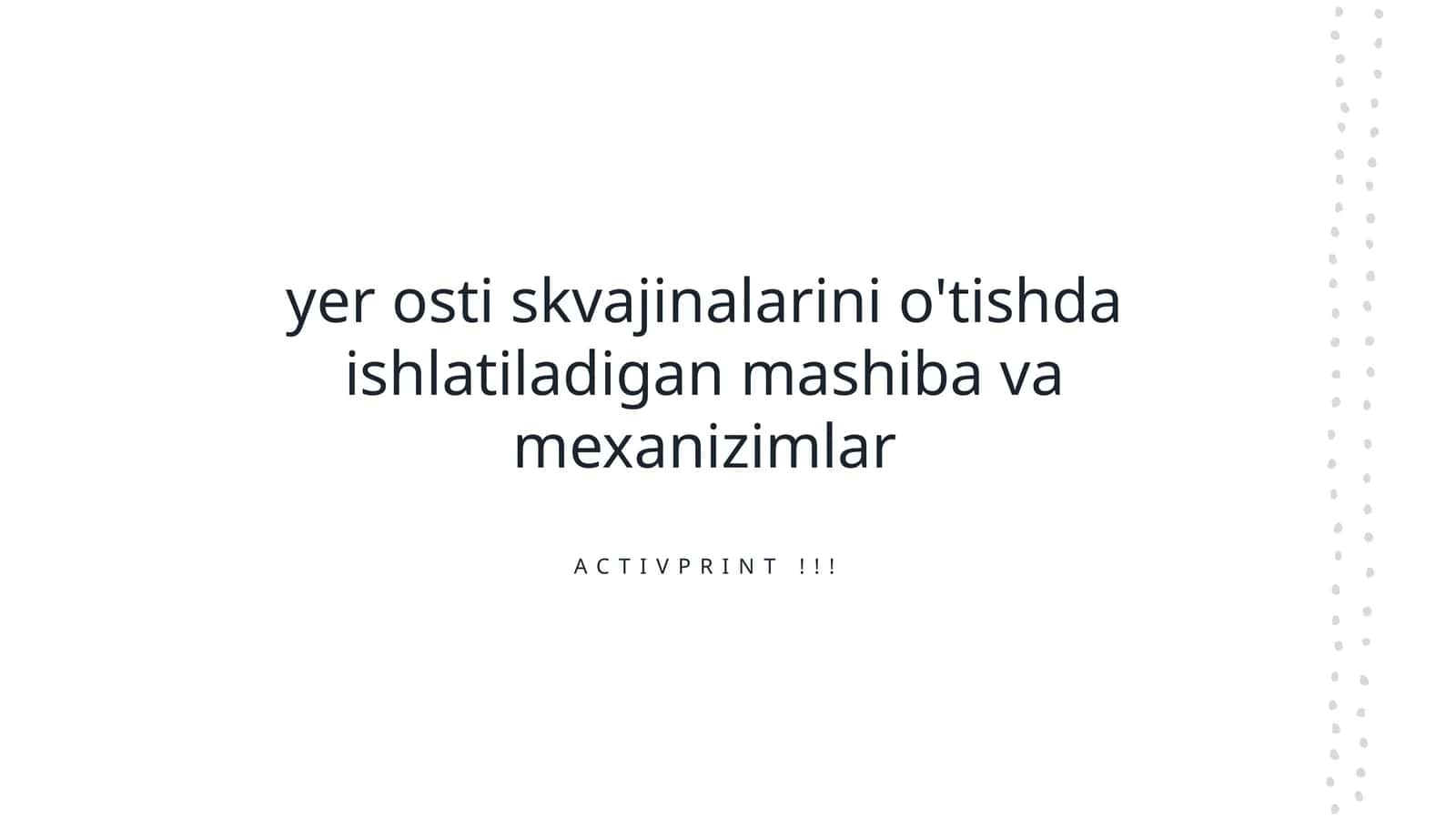 Ochiq va yopiq yer osti quduqlarini qazib chiqarishda ishlatiladigan texnologiyalar va mashinalar