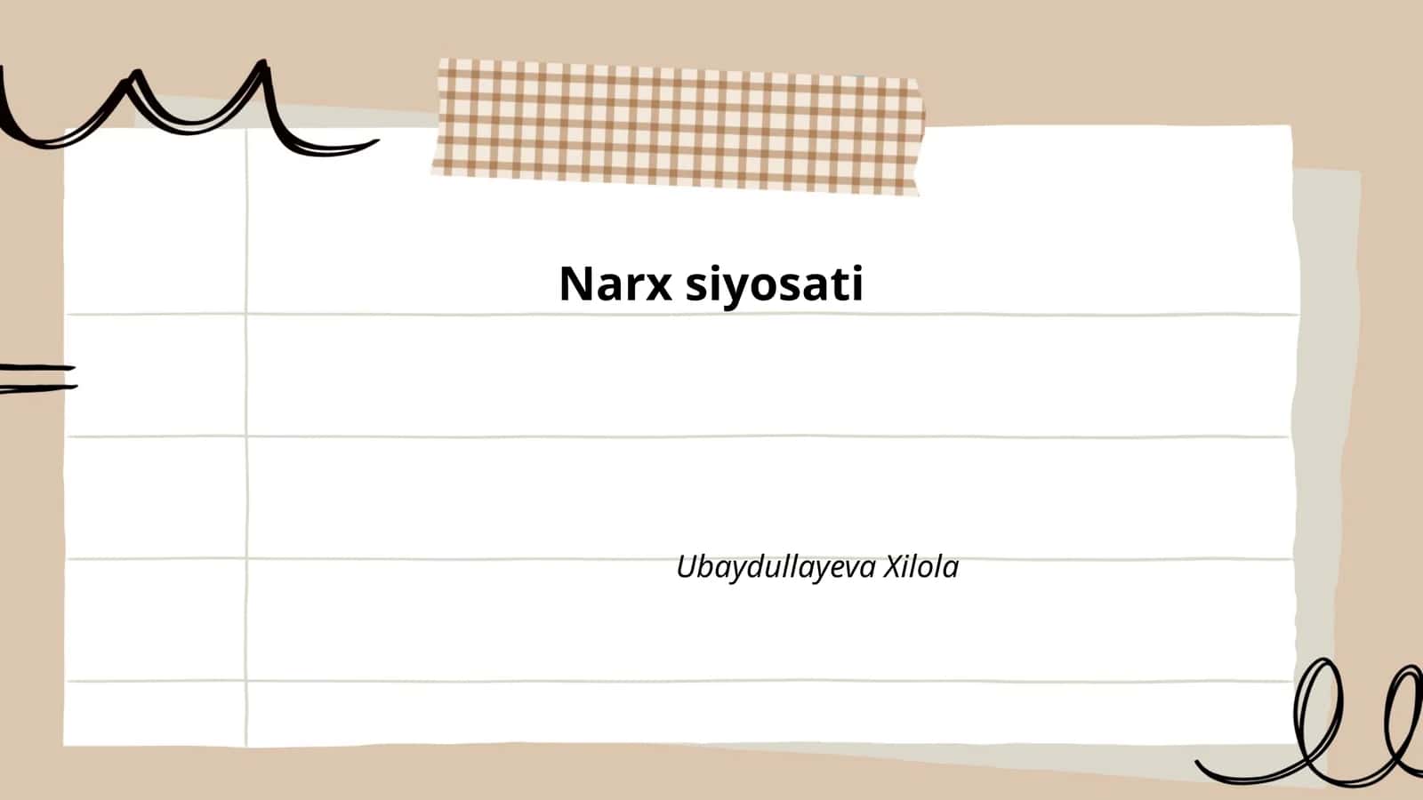Narx siyosati (Narx siyosati)