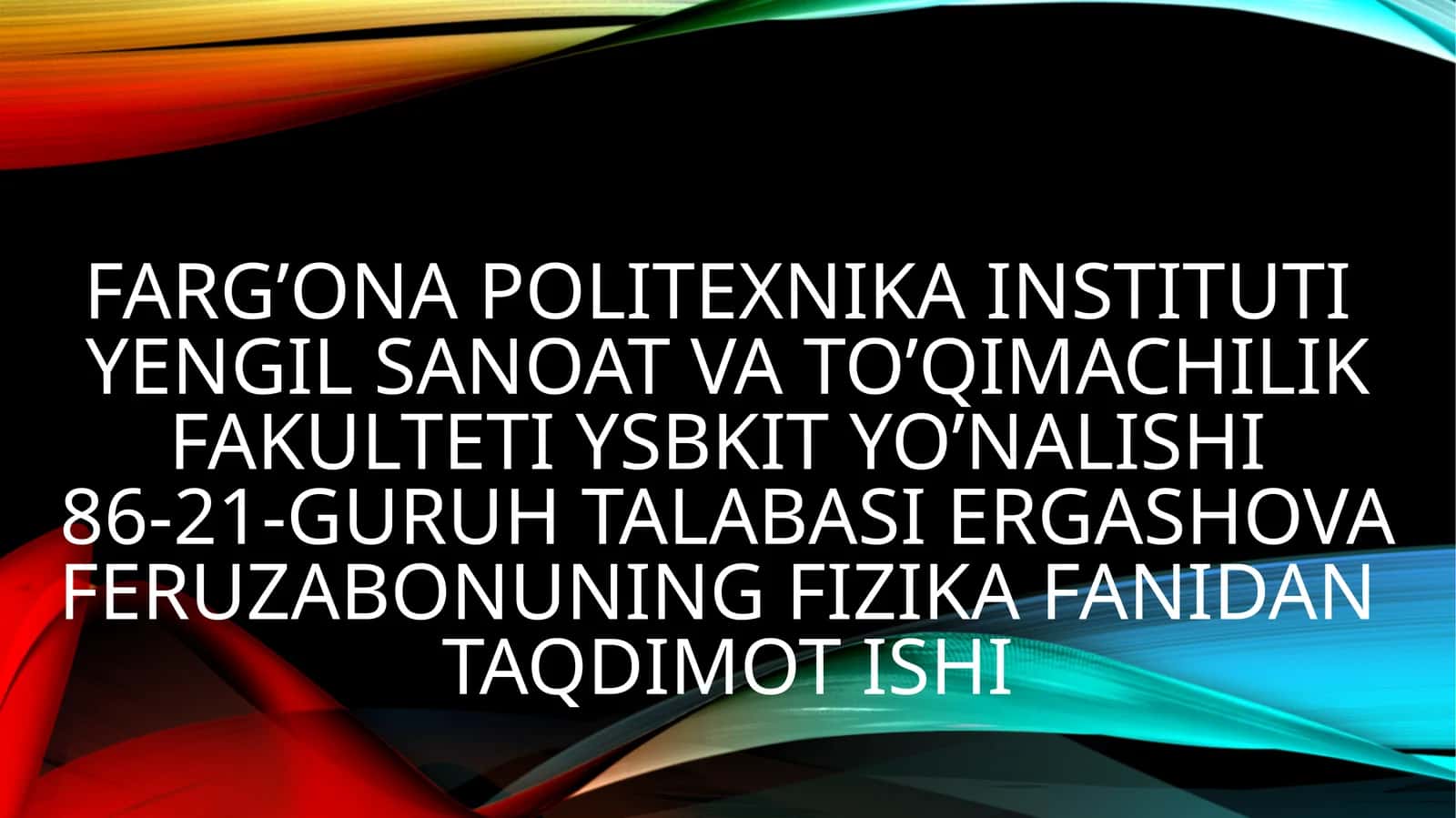 Matematik mayatnik yordamida erkintushis tezlanishini aniqlash
