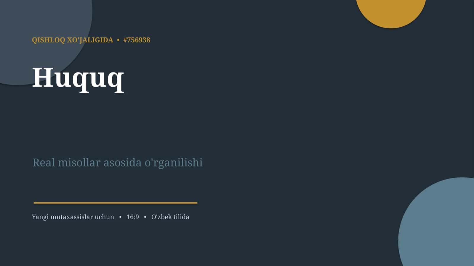 QISHLOQ XO'JALIGIDA
