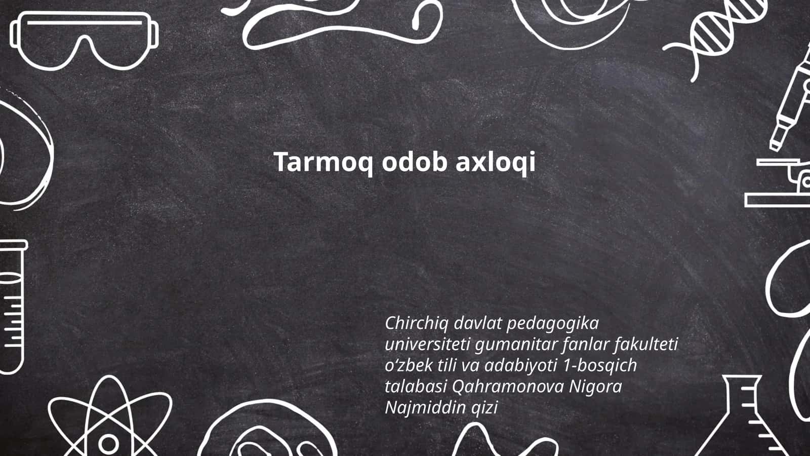 Tarmoqda odob-axloq qoidalari