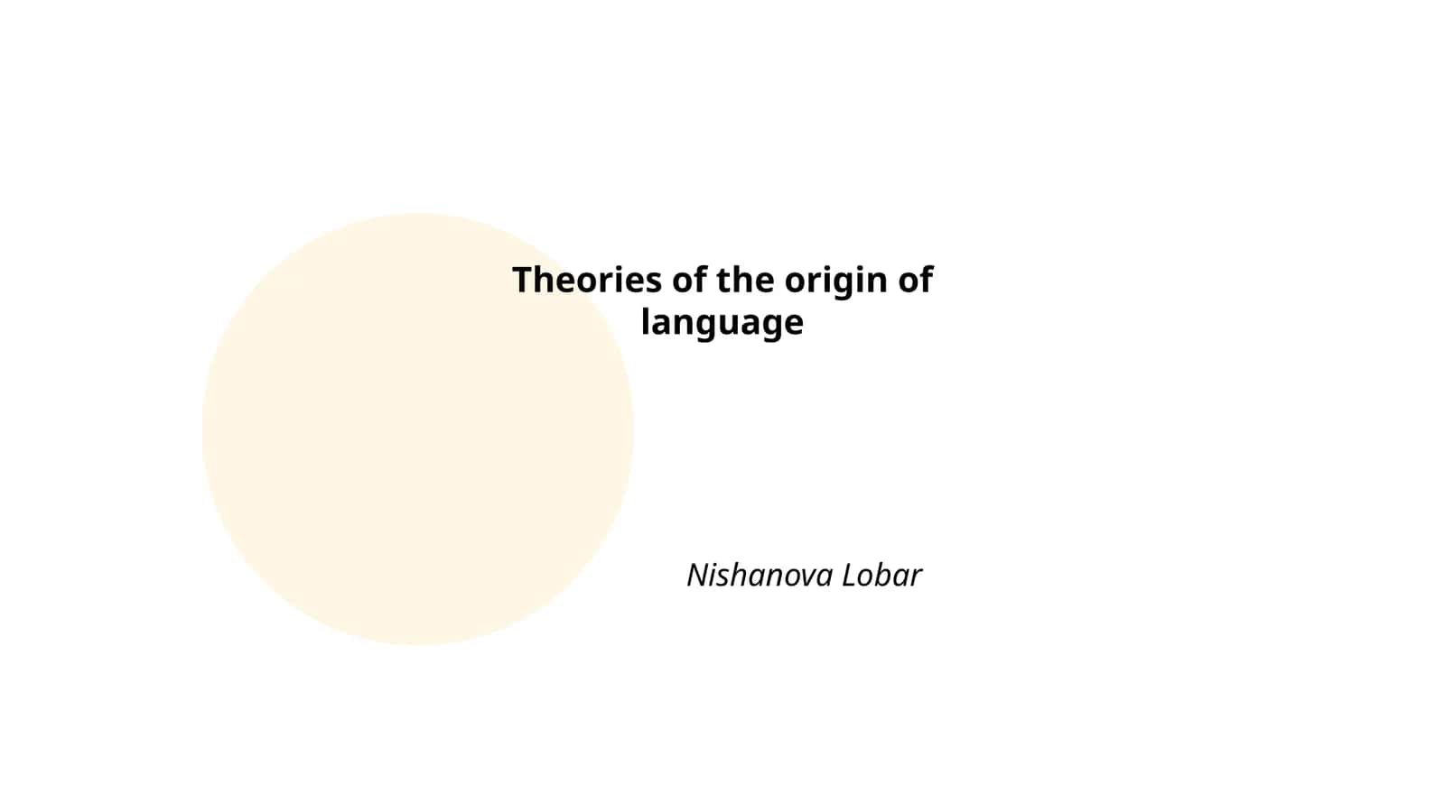 Theories of the origin of language