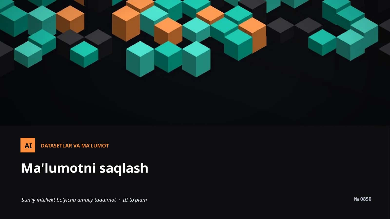 Ma'lumotni saqlash