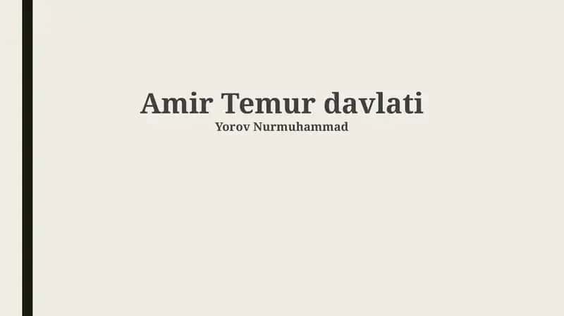 Amir Temur davlati