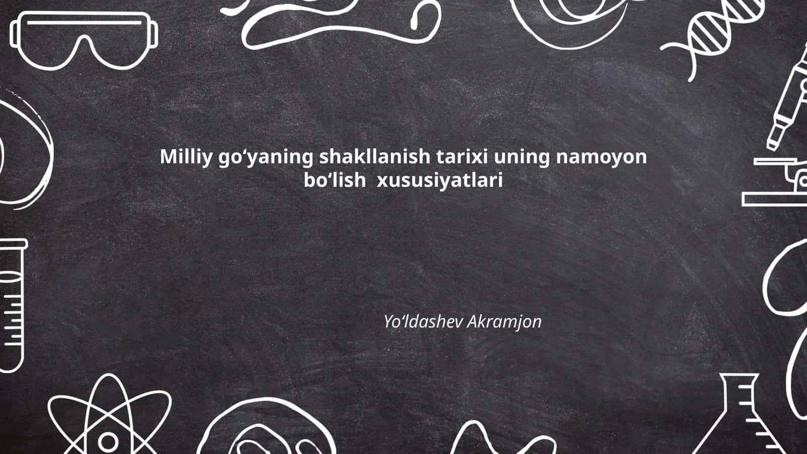 Milliy g'oyaning antropologik asoslari