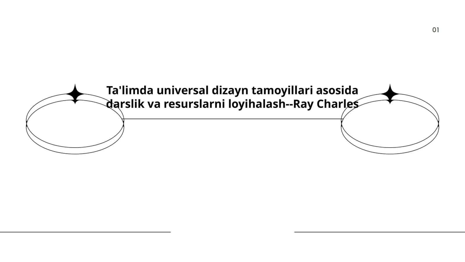 Ta'limda universal dizayn tamoyillari asosida darslik va resurslarni loyihalash--Ray Charles