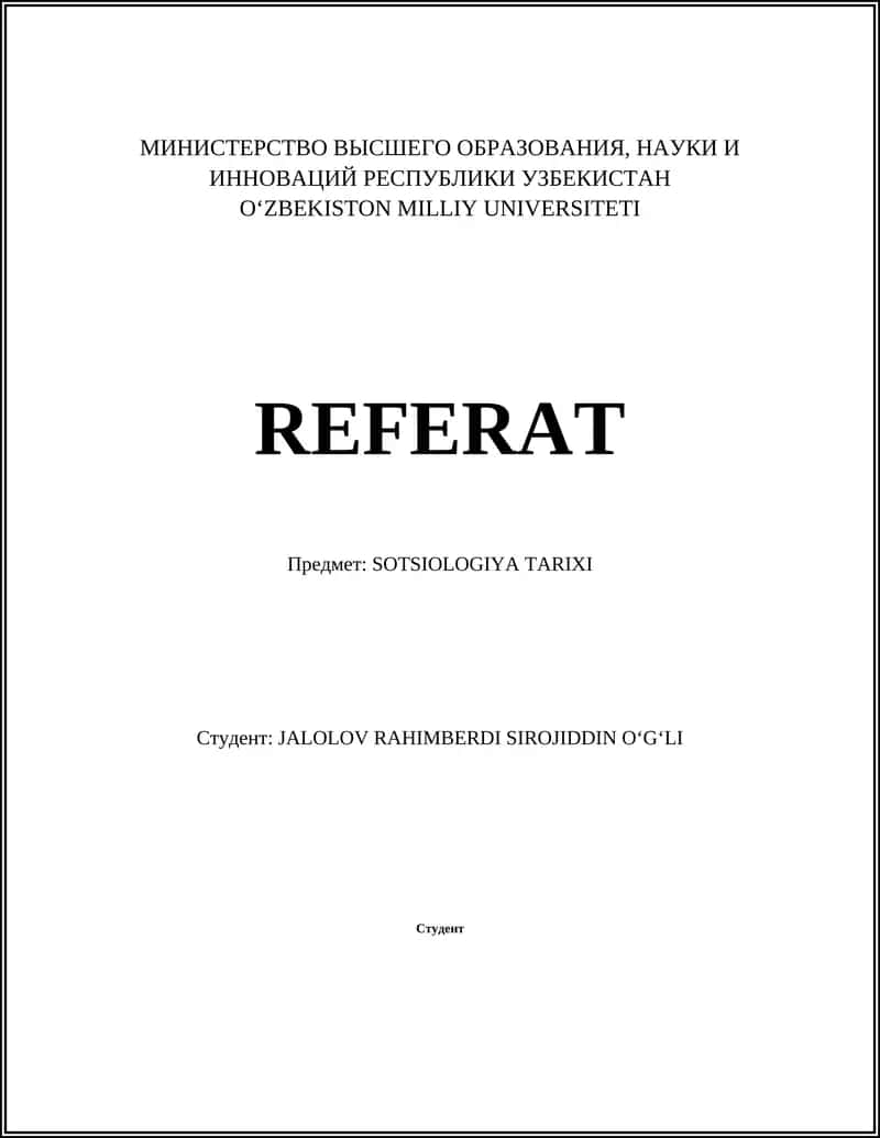 SOTSIOLOGIYA TARIXI