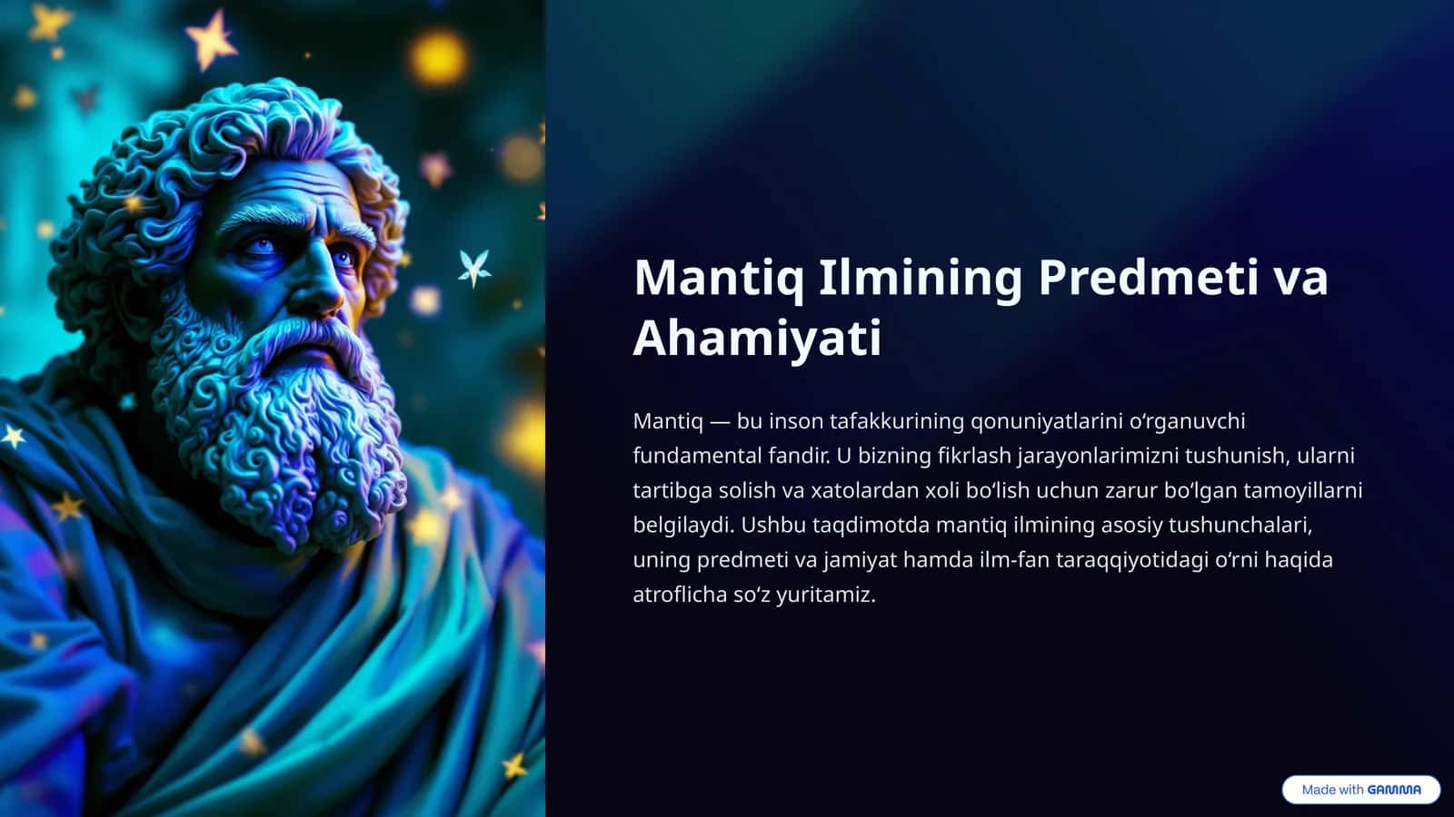 Mantiq Ilmining Predmeti va Ahamiyati