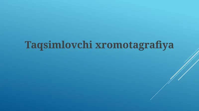 Taqsimlovchi xromatografiya