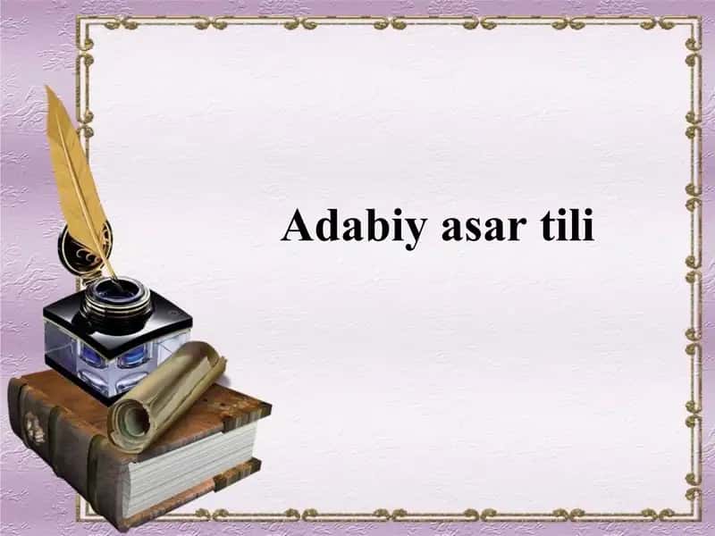 Adabiy asar tili