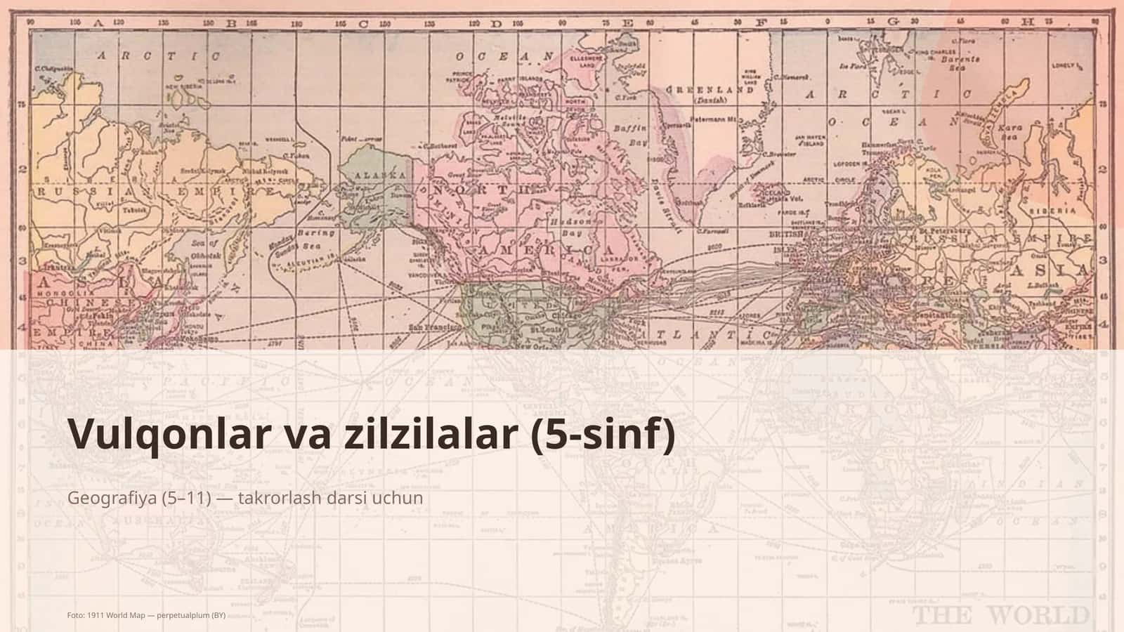 Vulqonlar va zilzilalar (5-sinf)