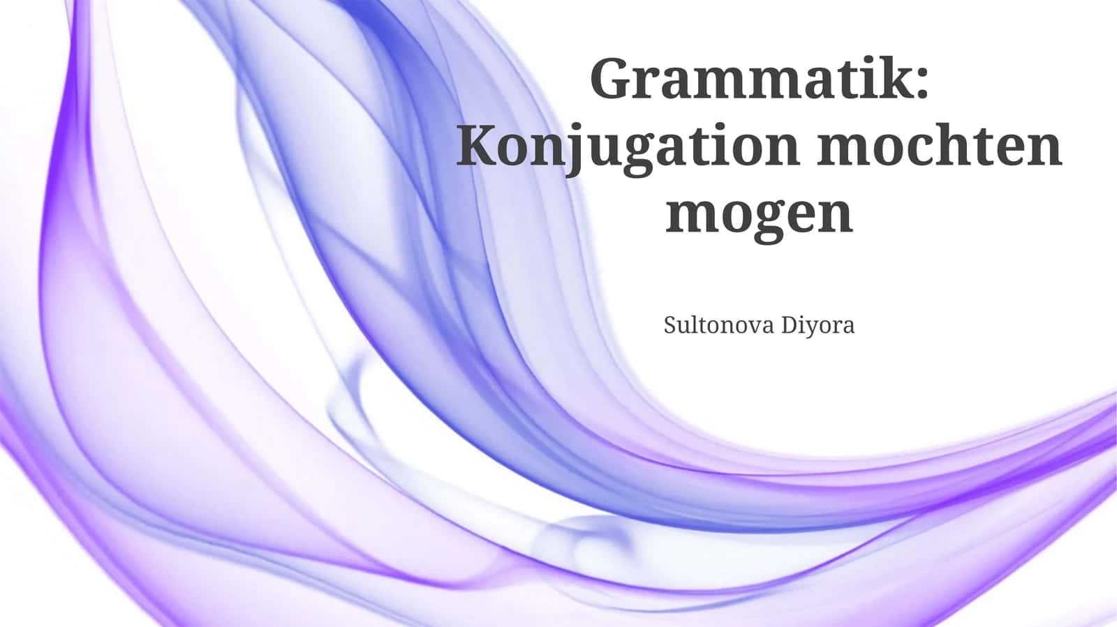 Konjugation mochten mogen