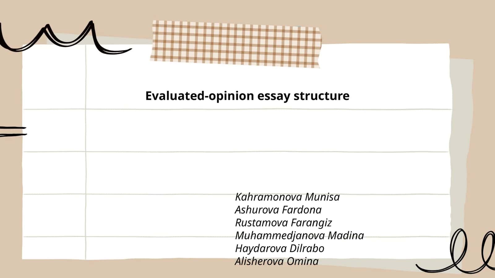 Evaluated-opinion essay structure