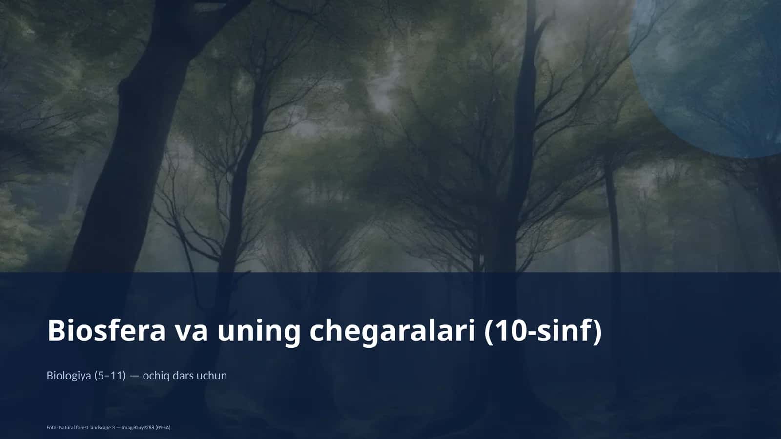 Biosfera va uning chegaralari (10-sinf)