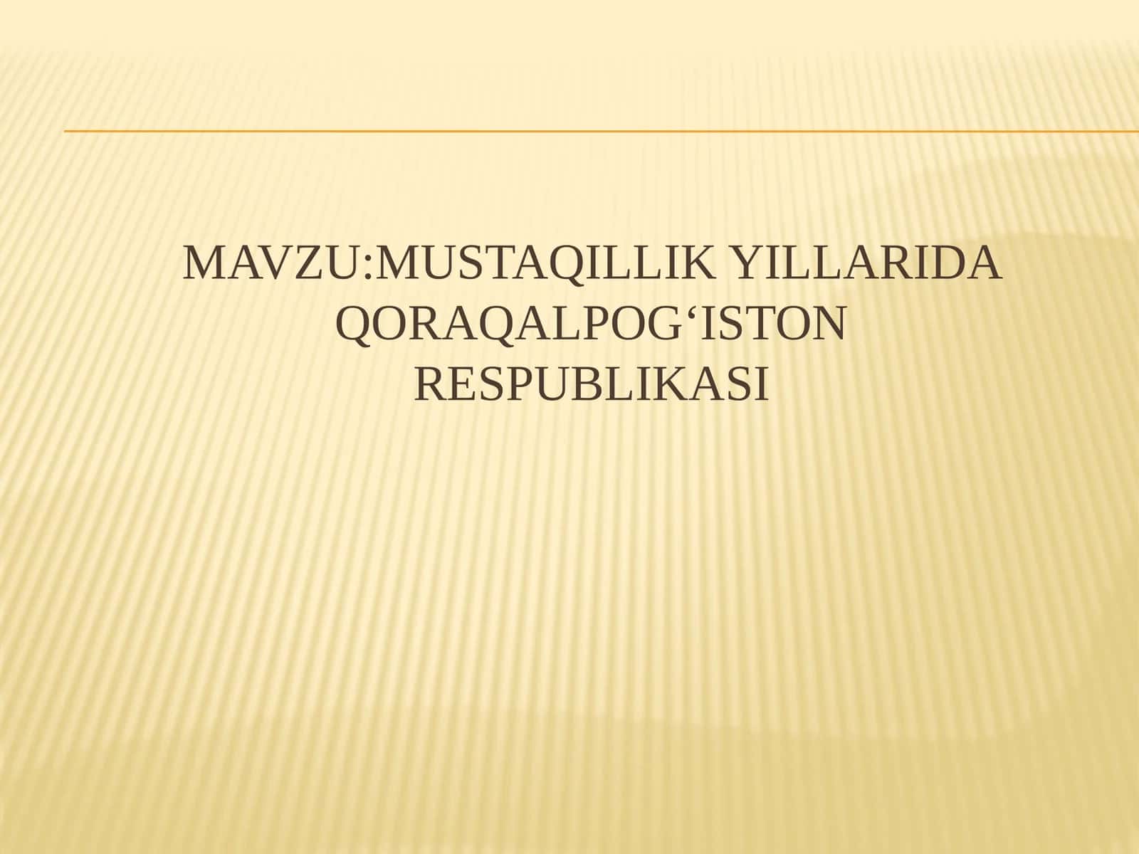 Qoraqalpog‘iston Respublikasi