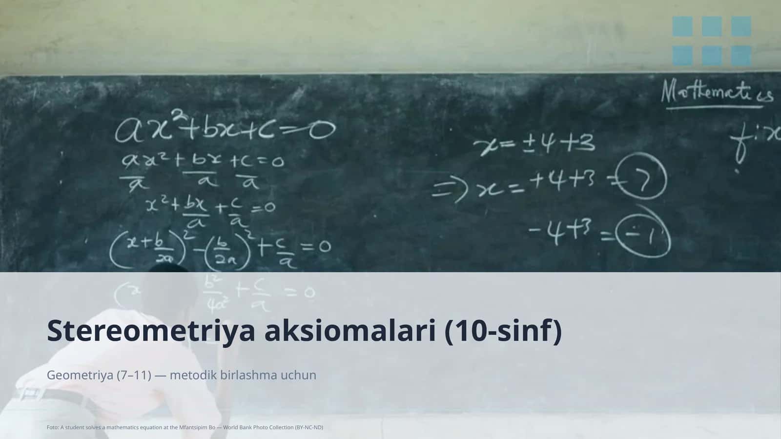 Stereometriya aksiomalari (10-sinf)
