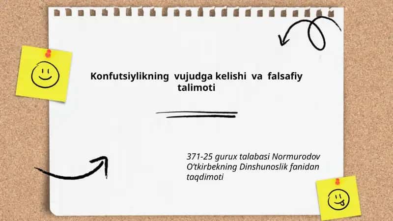 Konfutsiylikning vujudga kelishi va falsafiy talimoti
