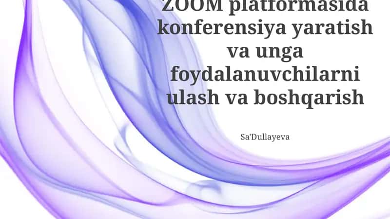 Zoom konferensiyalar