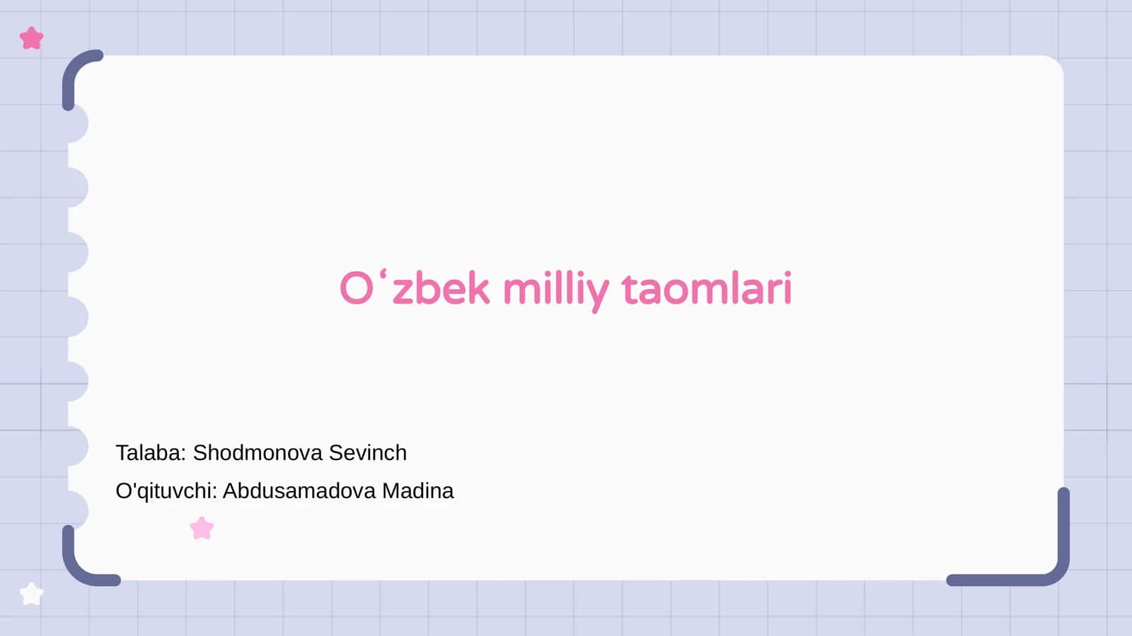 Oʻzbek milliy taomlari