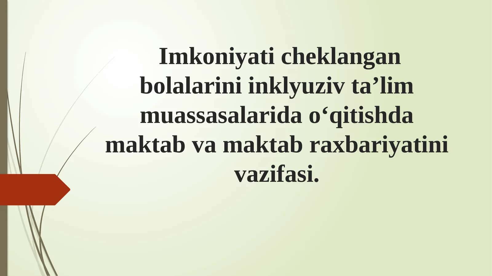 Imkoniyati cheklangan bolalarini inklyuziv ta’lim muassasalarida o‘qitishda maktab va maktab raxbariyatini vazifasi