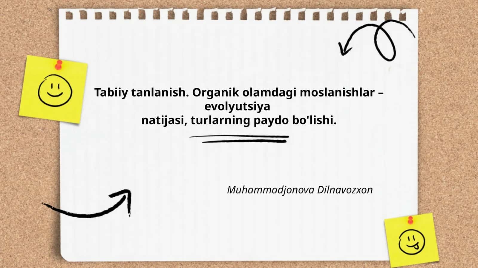 Tabiiy tanlanish. Organik olamdagi moslanishlar – evolyutsiya