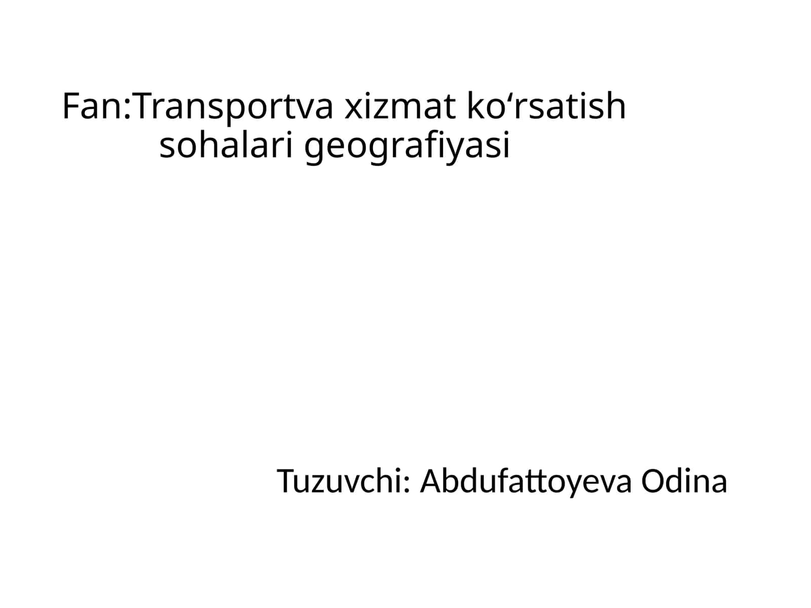 Temir yo‘l transporti rivojlanishining zamonaviy muammolari