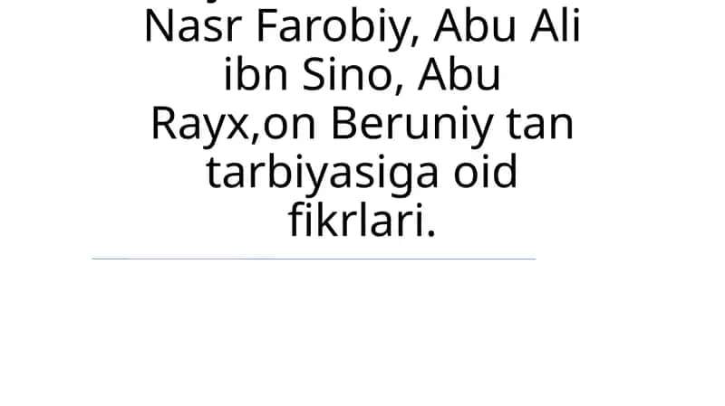 Biruniyning fanlararo ta'lim g'oyasi