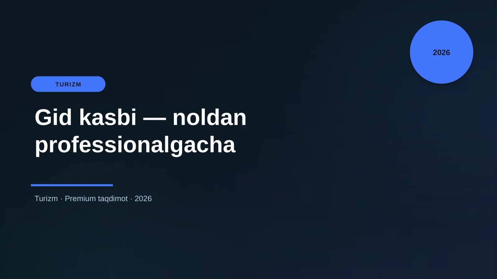 Gid kasbi — noldan professionalgacha