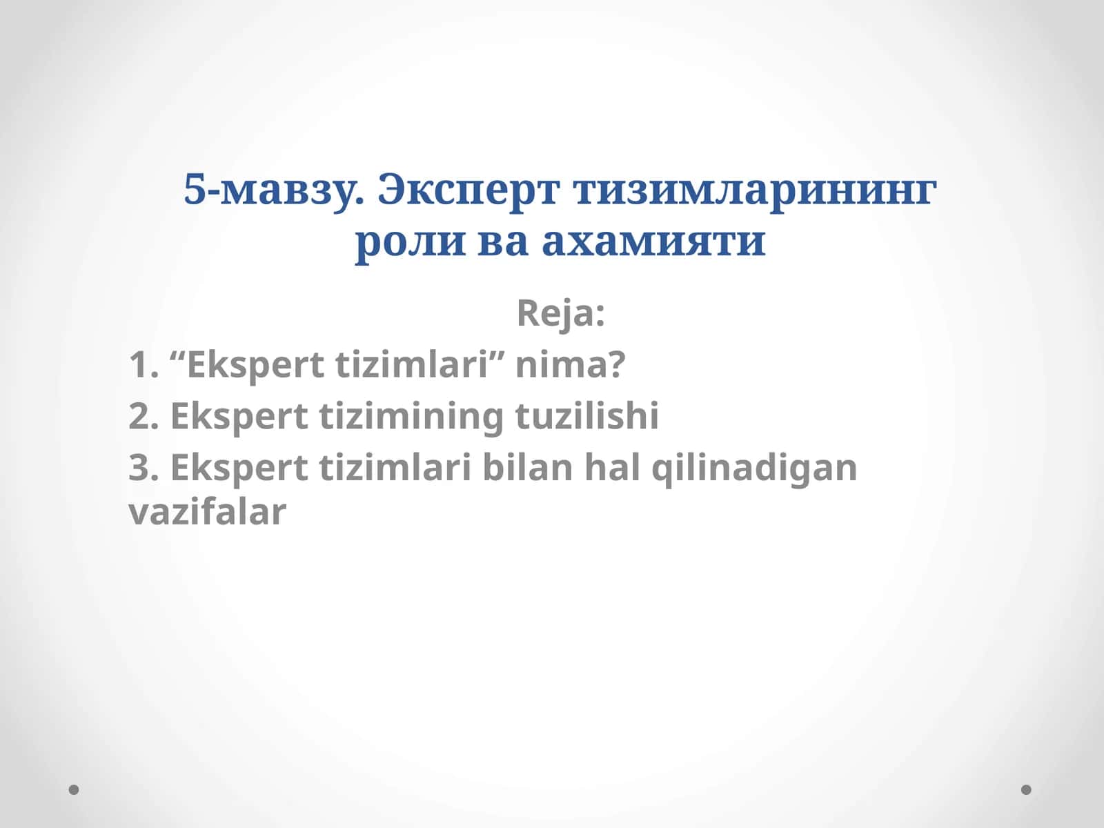 Ekspert tizimlari