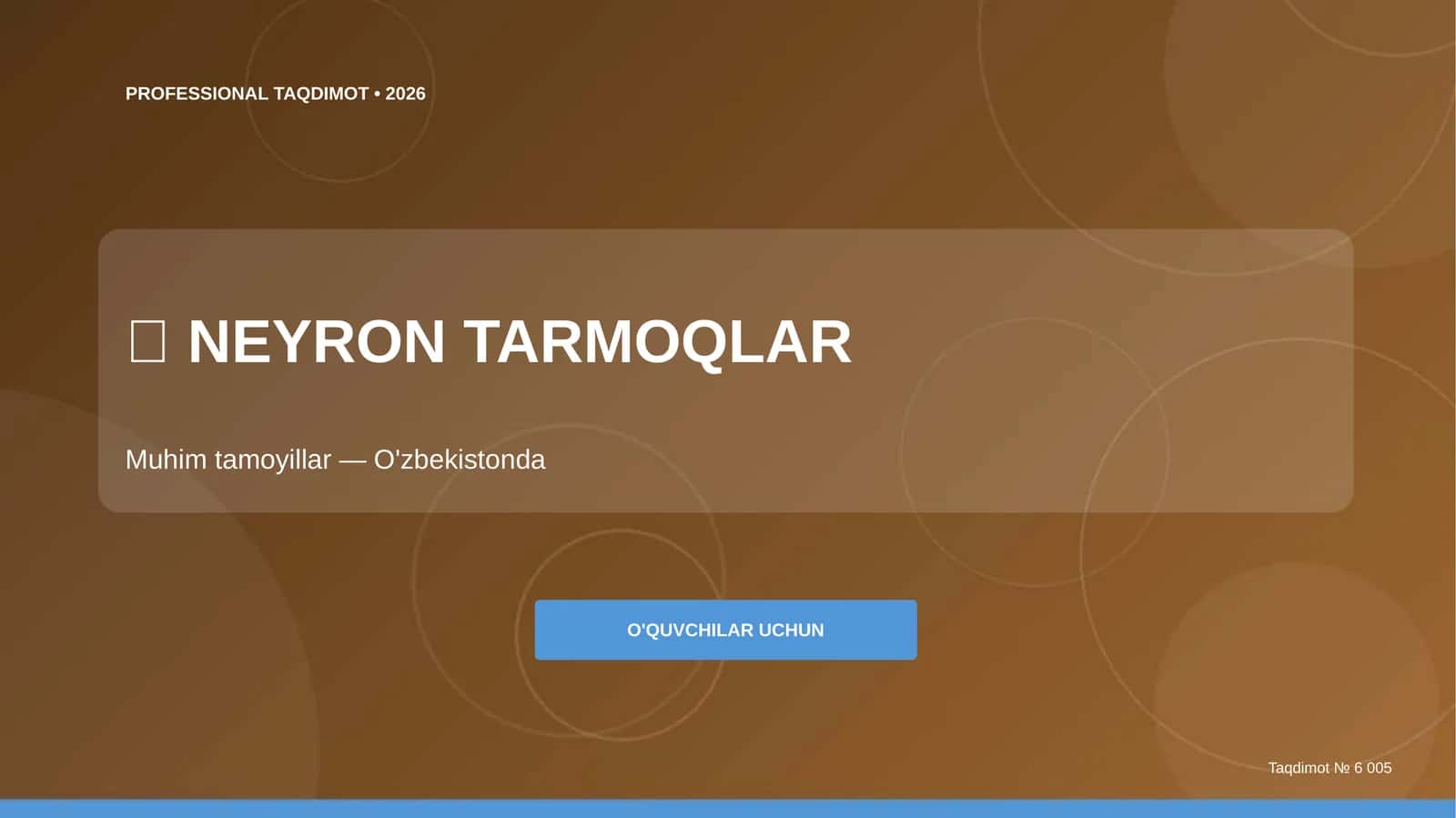 Neyron tarmoqlar: muhim tamoyillar