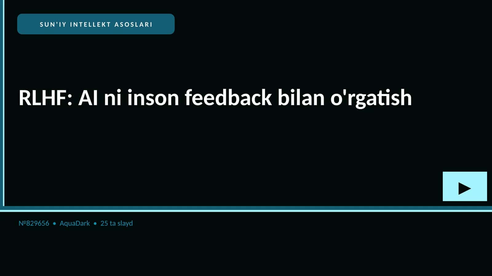 SUN'IY INTELLEKT ASOSLARI