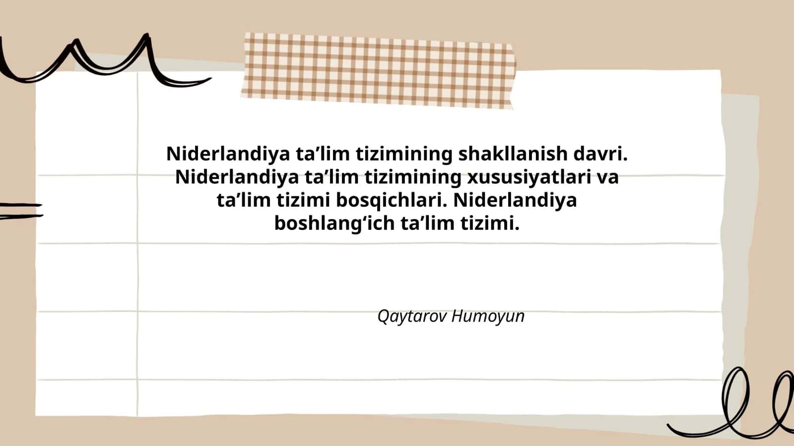 Niderlandiya taʼlim tizimi