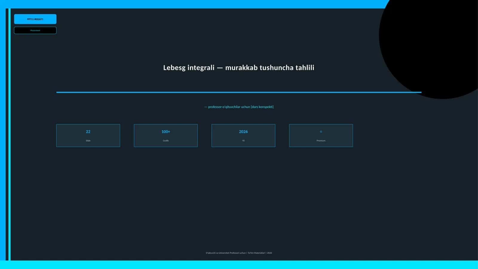 Lebesg integrali — murakkab tushuncha tahlili