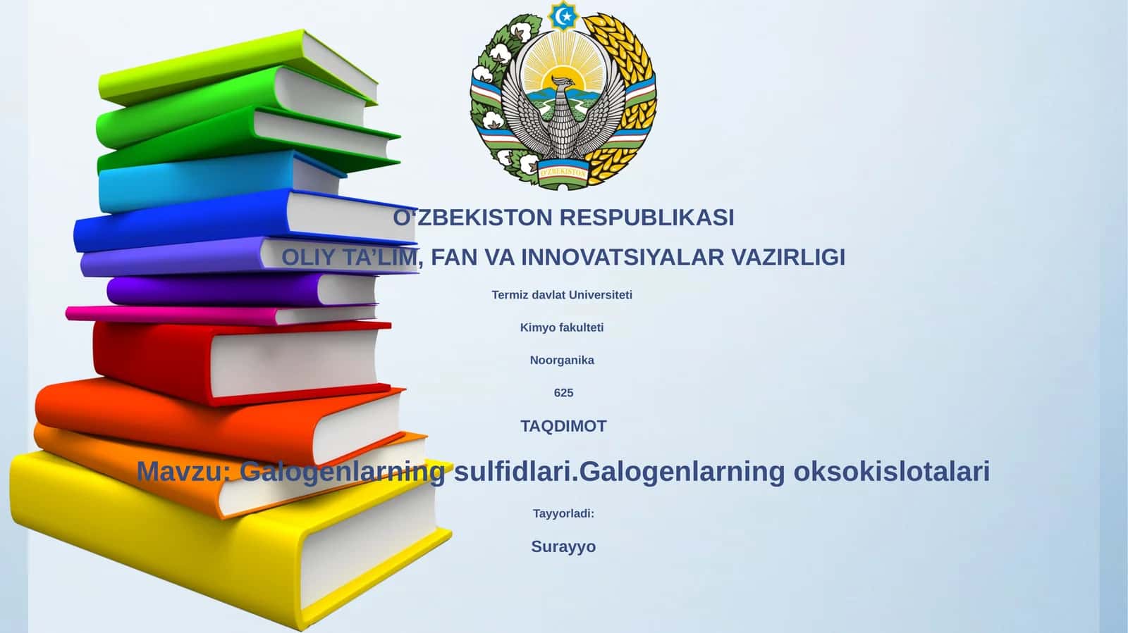 Galogenlarning sulfidlari.Galogenlarning oksokislotalari