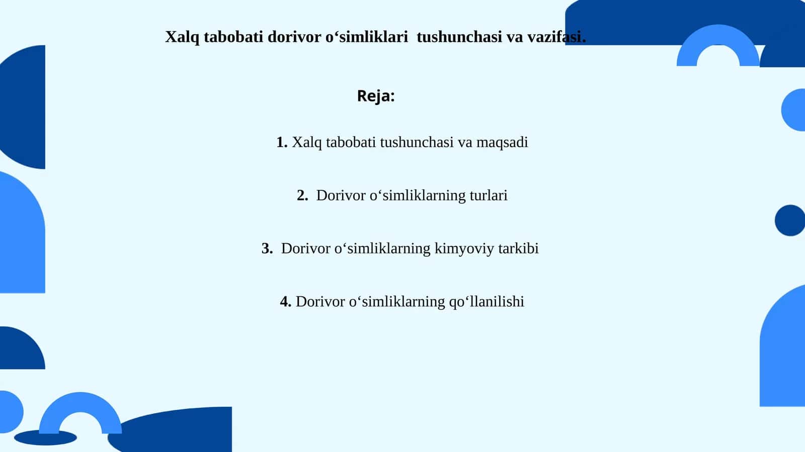 Xalq tabobati dorivoro‘simliklar tushunchasi va vazifasi