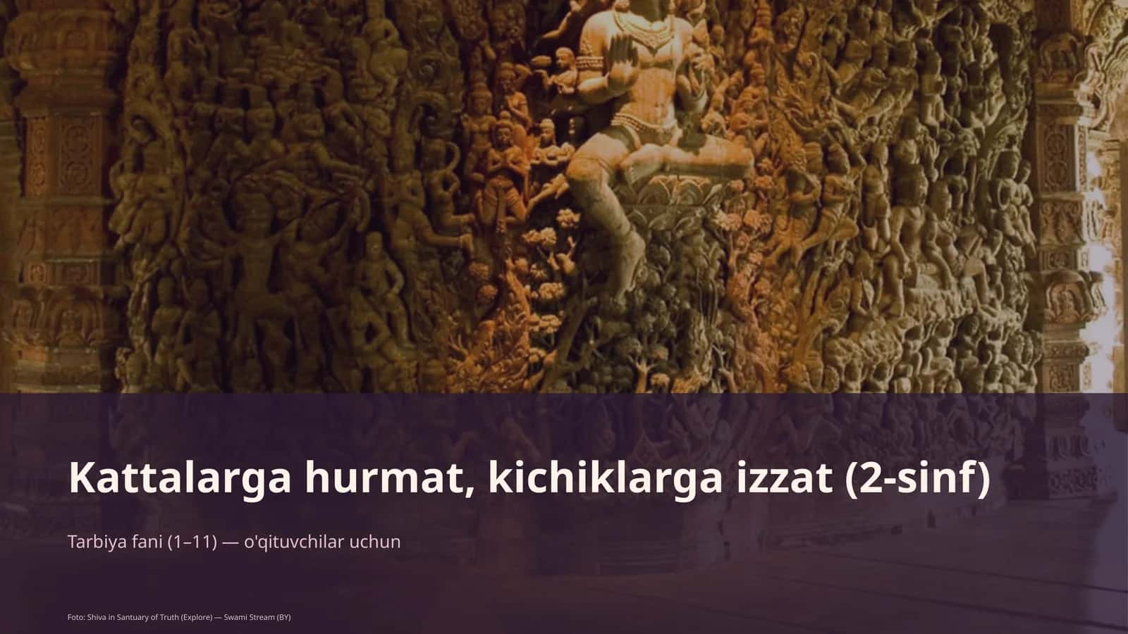 Kattalarga hurmat, kichiklarga izzat (2-sinf)