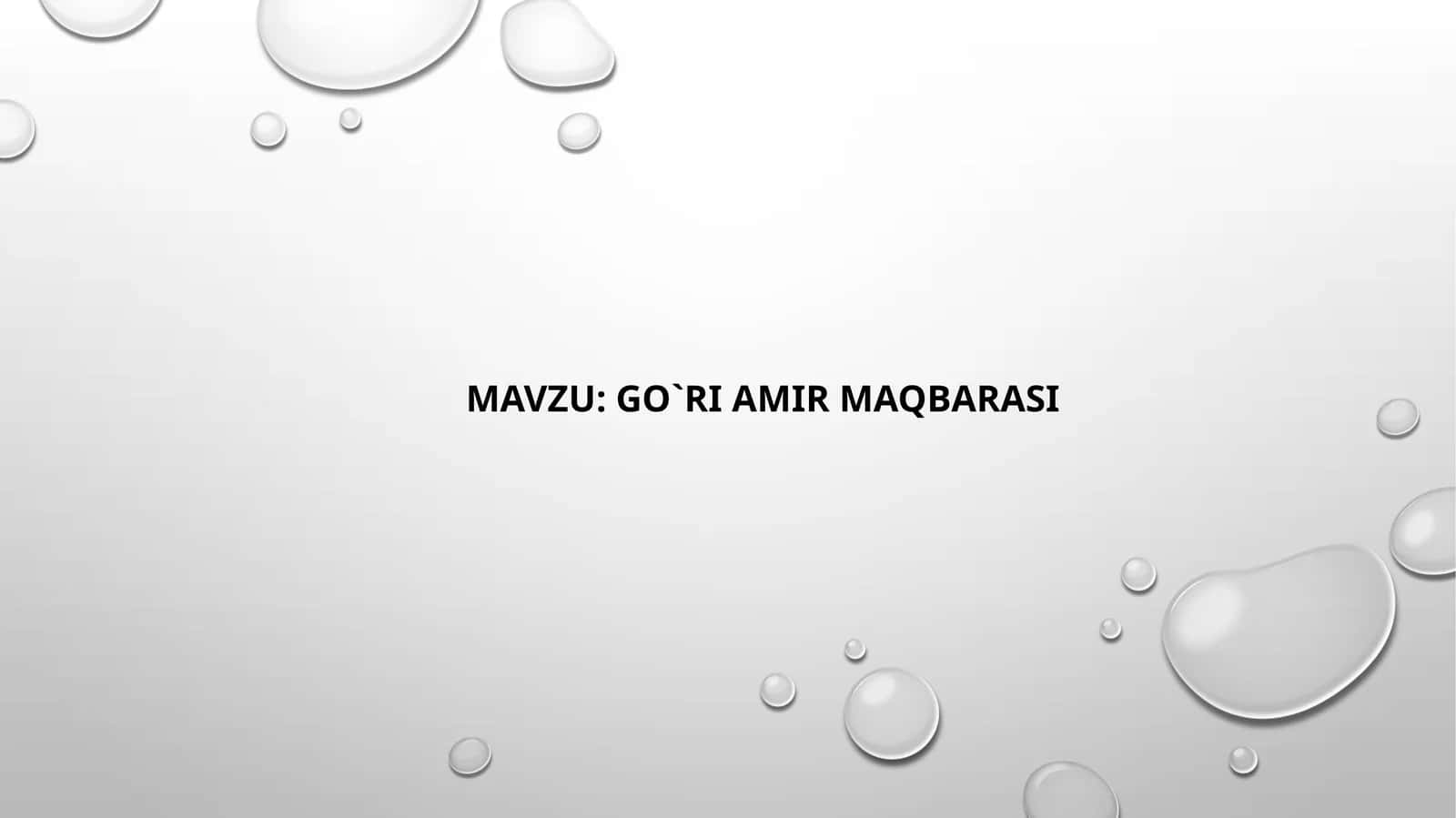 GO`RI AMIR MAQBARASI