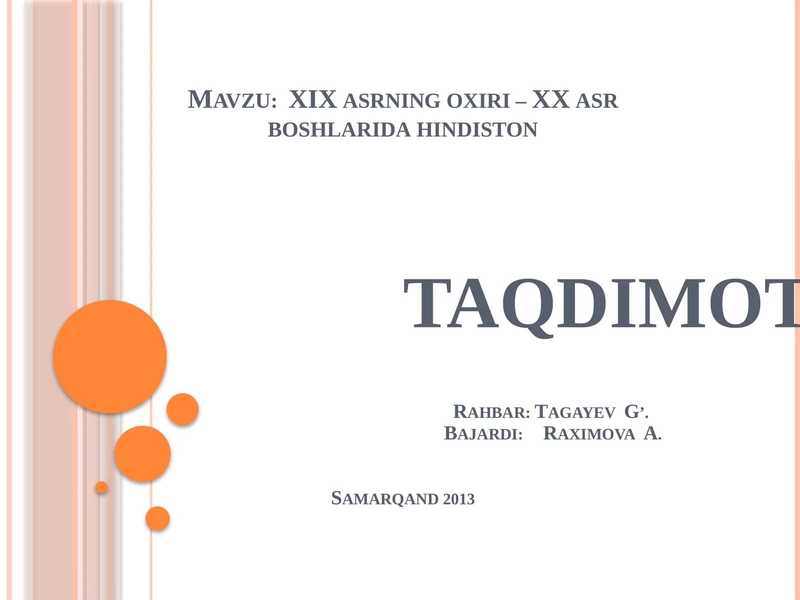 XIX asrning oxiri - XX asr boshlarida Hindiston