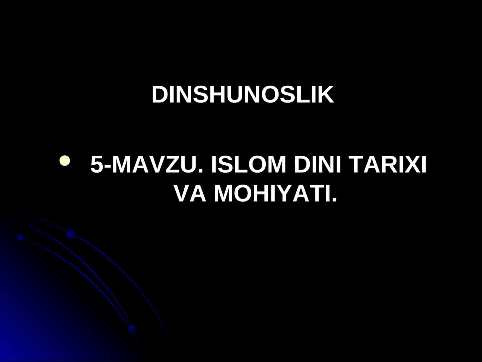 Islom dini taʼlimoti