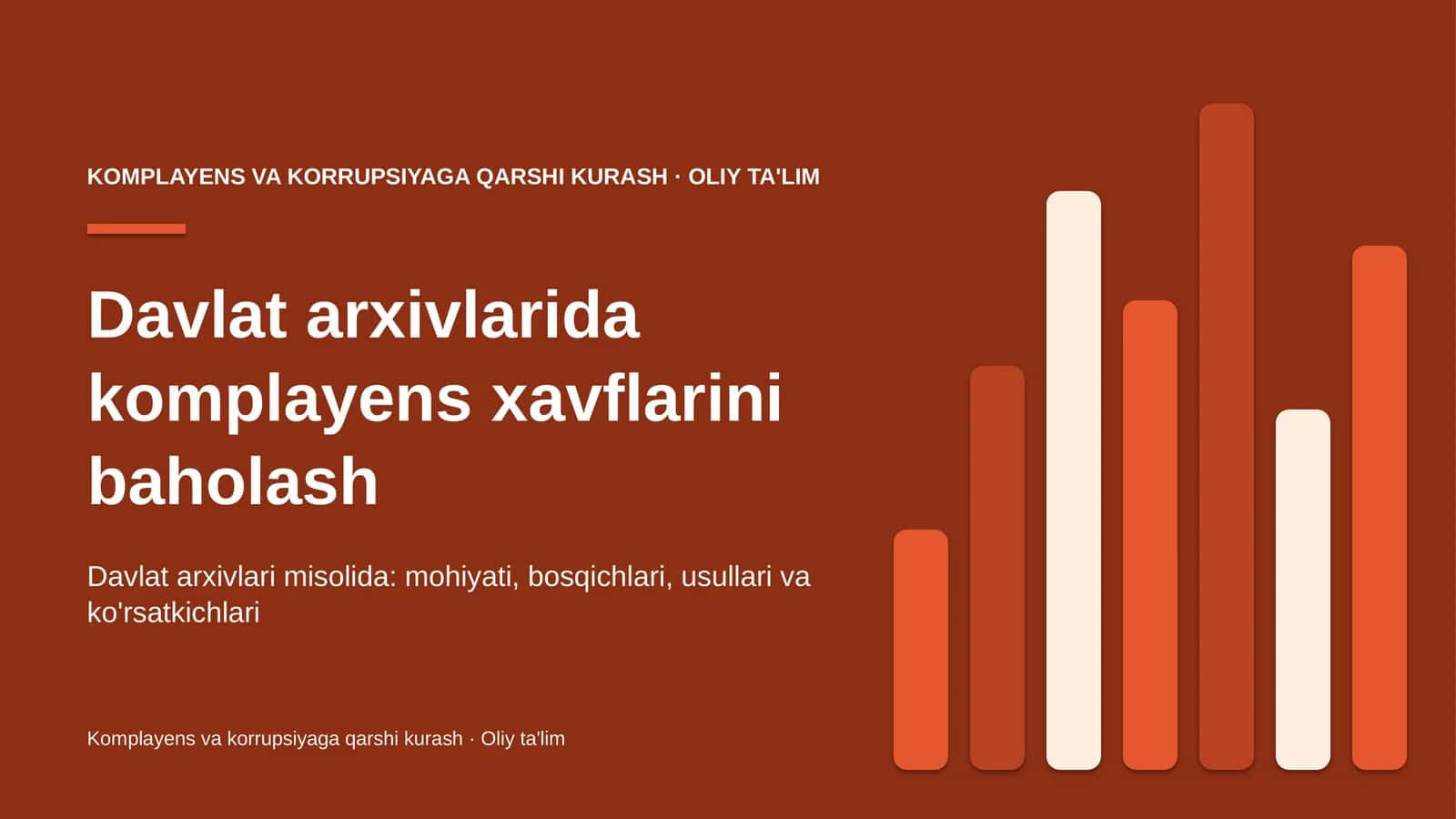 davlat arxivlarida komplayens xavflarini baholash 4949