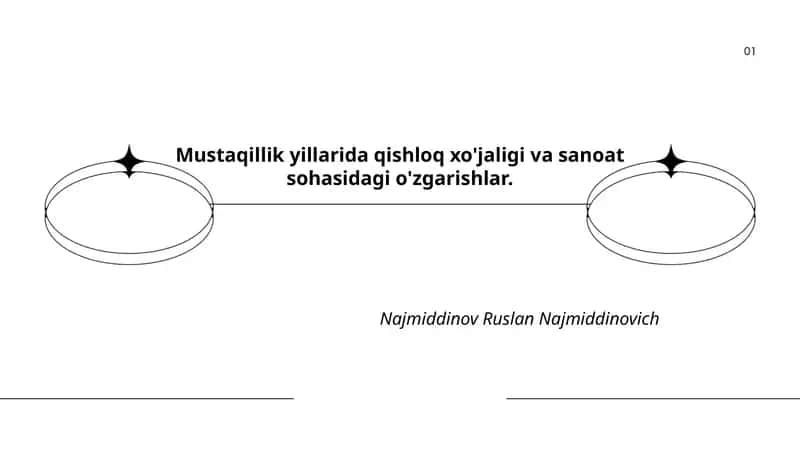Qishloq xo'jaligi va sanoat sohasidagi o'zgarishlar
