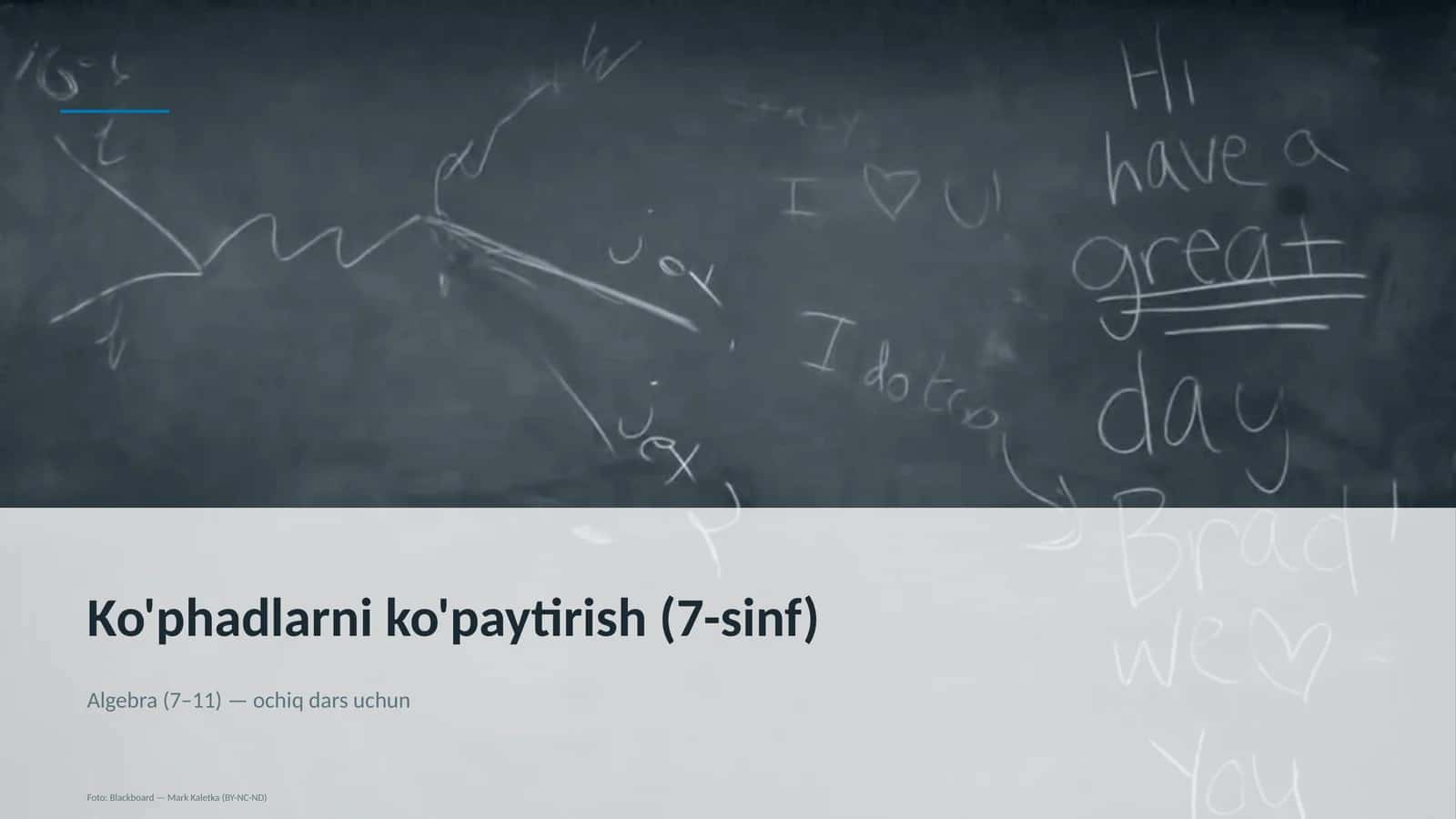 Ko'phadlarni ko'paytirish (7-sinf)
