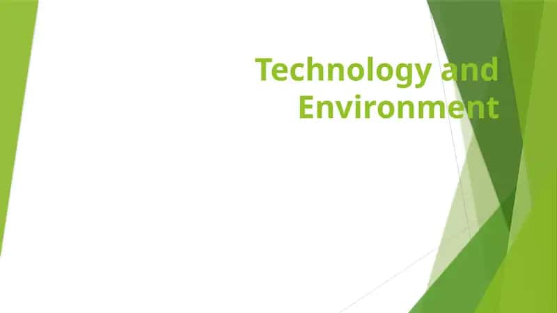 Technology and Environment
