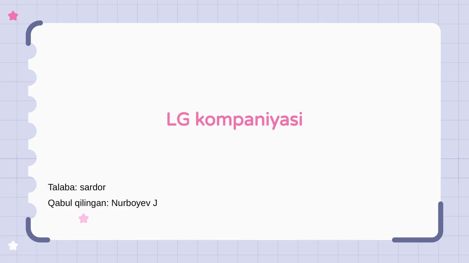 LG kompaniyasi haqida