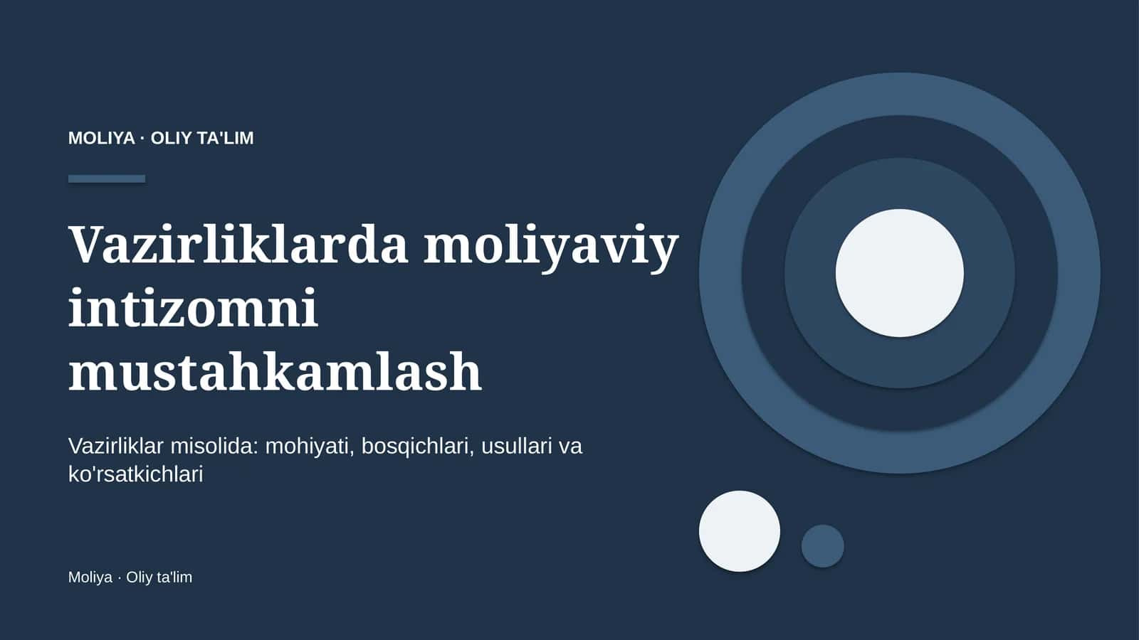 vazirliklarda moliyaviy intizomni mustahkamlash 5579