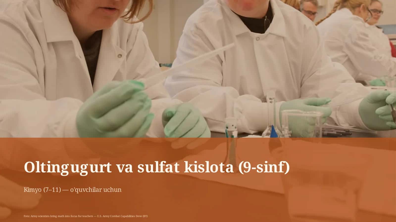 Oltingugurt va sulfat kislota (9-sinf)