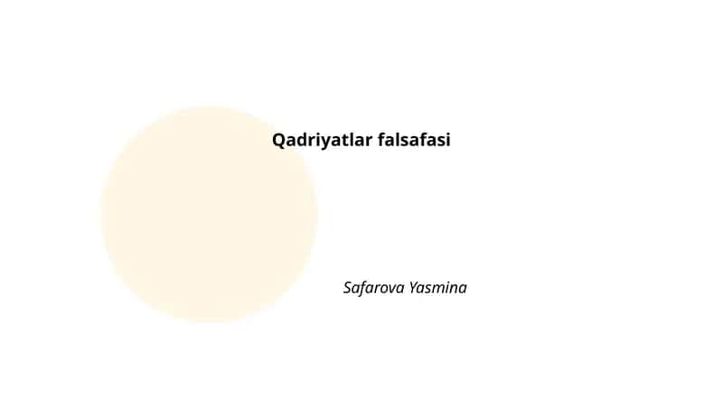 Qadriyatlar falsafasi