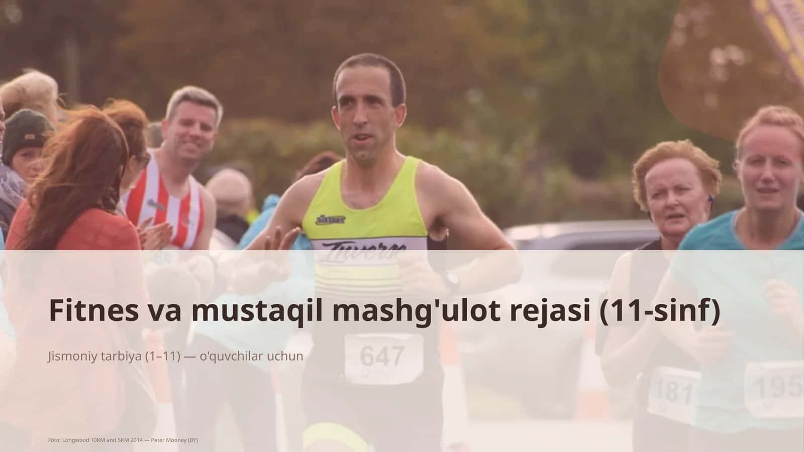 Fitnes va mustaqil mashg'ulot rejasi (11-sinf)